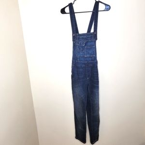 Free People Blue Denim Overalls